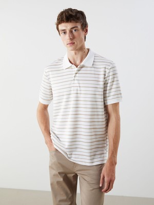 Lc Waikiki Yeni Sezon Polo Yaka Çizgili Erkek Tişört