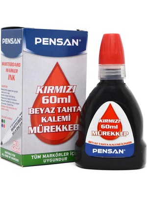 Pensan Tahta Kalemi Mürekkebi Kırmızı 100 ML 4009