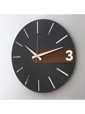 UltraMint Modern Şık Rustik Katmanlı Duvar Saati, 50 Cm, Dekoratif ve Estetik Tasarım