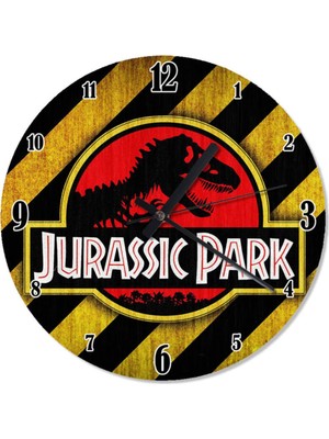 UltraMint 50 cm Çap Jurassic Park Temalı Dekoratif Duvar Saati