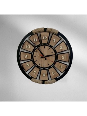 UltraMint Şık Ahşap Duvar Saati, Modern ve Doğal Dekorasyon Için Mükemmel Tercih