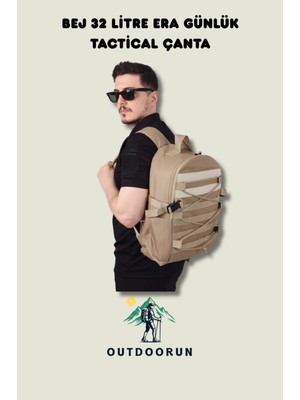 Outdoorun Bej 32 Litre Günlük Tactical Çanta