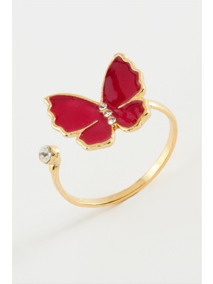 Nuveden Ieg™ Kelebek Taşlı Mineli Yüzük