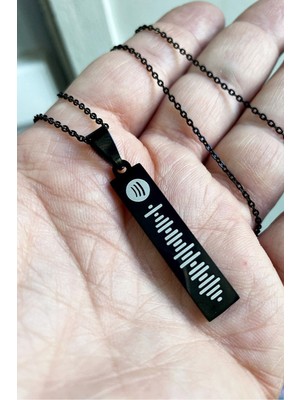 Normadia Dikdörtgen Çubuk Çelik Kolye, Unisex, Modern ve Şık Takı