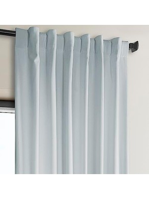 Hpd Price Drapes Peluş Perdeler, Yatak Odası ve Oturma Odası Için, 50 x 96, VPYC-198594-96 (1 Panel) Kova Mavisi