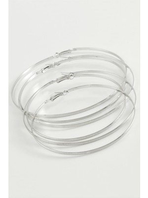 Nuveden Ieg™ Noktalı Metal Halka Küpe 6 Adet