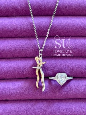 Normadia Sevgililer Günü Özel 925 Ayar Gümüş Çift Takı Seti, Hediye