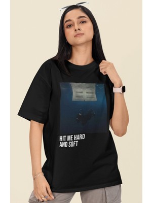Sevbano Billie Eilish Hit Me Hard And Soft Baskılı Unisex Oversize Şarkıcı Tişört