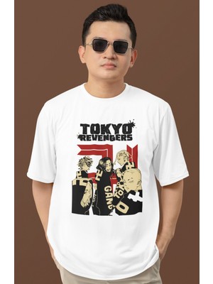 Sevbano Tokyo Revengers Baskılı Unisex Oversize Anime Dizi Tişört