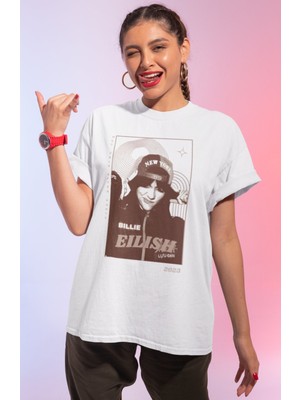 Sevbano Billie Eilish Baskılı Unisex Oversize Şarkıcı Tişört