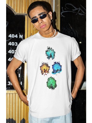 Sevbano Avatar The Last Airbender Tasarım Baskılı Unisex Oversize Anime Dizi Tasarım Tişört