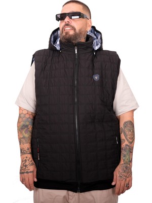 Mode Xl Büyük Beden Kapitone Yelek U25719 Kum-Siyah