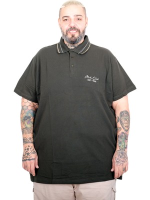 Mode Xl Büyük Beden Erkek Modeclub Polo Yaka T-Shirt 25316 Haki