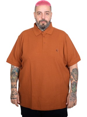 ModeXL Mode Xl Büyük Beden Erkek Nakışlı Klasik Pike Polo Yaka T-Shirt 20553 Tarcın