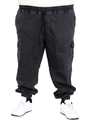 ModeXL Büyük Beden Erkek Kot Chief Jogger Pantolon Fume %98 Pamuk Rahat Kalıp 23919