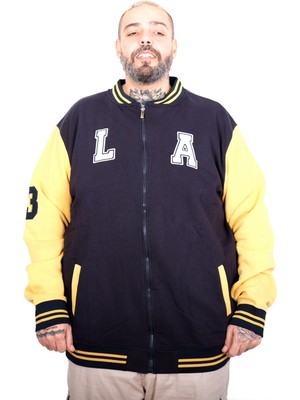 ModeXL Mode Xl Büyük Beden Erkek Kolej Mont 23632 Lacivert