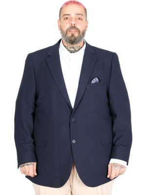 Mode Xl Büyük Beden Erkek Mendi Blazer Ceket 26020 Lacivert