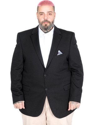 ModeXL Mode Xl Büyük Beden Erkek Britanya Blazer Ceket 23028 Sıyah