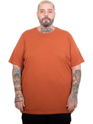 ModeXL Mode Xl Büyük Beden Erkek Basic Bisiklet Yaka T-Shirt 20031 Tarcın