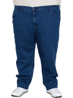 Mode Xl Büyük Beden Erkek Denim Gerze Blue Pantolon 25900 Mavi