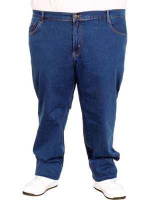 ModeXL Mode Xl Büyük Beden Erkek Denim Copper Pantolon 23900 Mavi