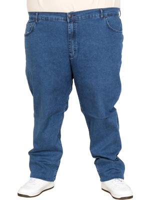 Mode Xl Büyük Beden Erkek Denim Gerze Blue Pantolon Rahat Kalıp 25900 A.mavi