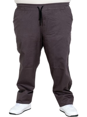 ModeXL Mode Xl Büyük Beden Erkek Keten Jogger Pantolon Milano 21913 Antrasıt