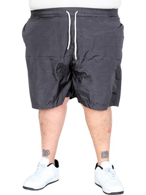 ModeXL Mode Xl Erkek Büyük Beden Desenli Deniz Şortu Fox 25403 Antrasıt