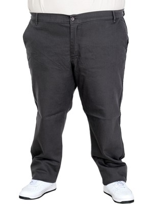 ModeXL Mode Xl Büyük Beden Erkek Gabardin Pantolon Doğa Yan Cep 22850 Antrasıt