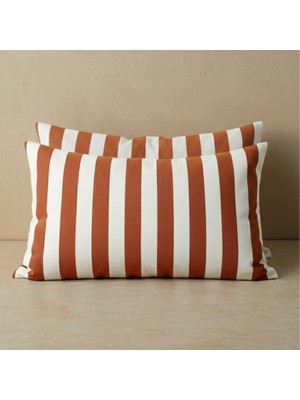 Morpheus Home Colonna %100 Pamuk Çizgili 2'li Yastık Kılıfı Seti