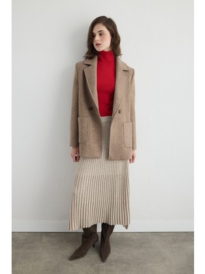 Gusto Cepli Yün Kaban - Vizon