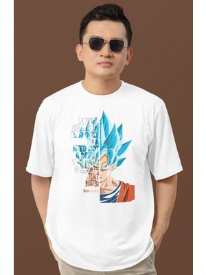 Sevbano Son Goku Daragon Ball Baskılı Unisex Oversize Anime Dizi Karakter Tişört
