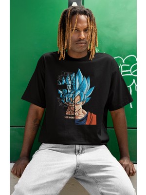 Sevbano Son Goku Daragon Ball Baskılı Unisex Oversize Anime Dizi Karakter Tişört