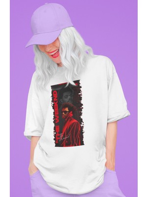 Sevbano The Weeknd Rapper Baskılı Unisex Oversize Şarkıcı Tişört