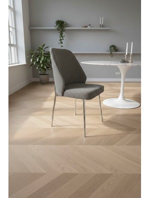 Todek Home Safir 6 Adet Metal Ayaklı Sandalye Babyface Kumaş Mutfak Salon Yemek Masası Sandalyesi