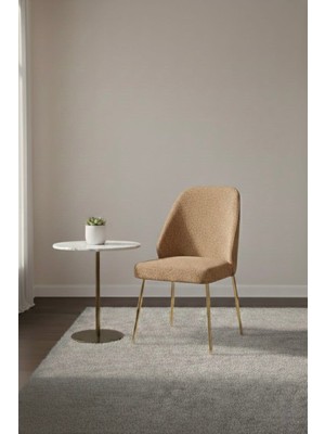 Todek Home Safir 4 Adet Metal Ayaklı Sandalye Babyface Kumaş Mutfak Salon Yemek Masası Sandalyesi