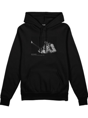 The Lucid Lab Jimi Hendrix Falkoner Centret Copenhagen 1969 Oversize Hoodie - Siyah