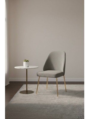 Todek Home Safir 6 Adet Metal Ayaklı Sandalye Babyface Kumaş Mutfak Salon Yemek Masası Sandalyesi