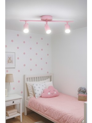 3'lü Pembe Modern Spot Avize, Salon, Mutfak ve Banyo Için Şık Tasarım