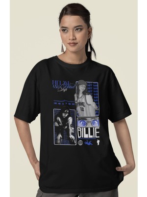 Sevbano Billie Eilish Hit Me Hard And Soft Baskılı Unisex Oversize Şarkıcı Tişört