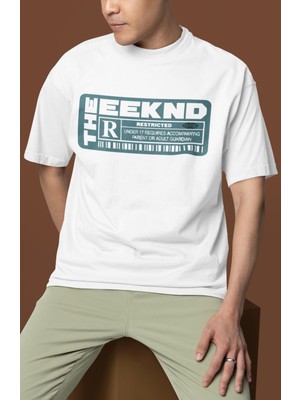 Sevbano The Weeknd Rapper Baskılı Unisex Oversize Şarkıcı Tişört