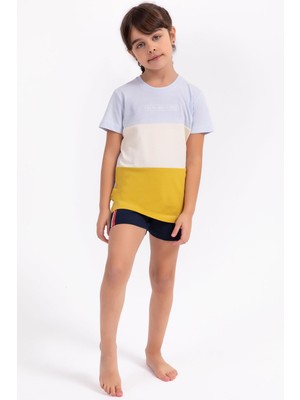 Arnetta Kız Çocuk Mavi Şort Takım