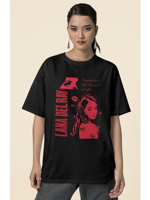 Sevbano Lana Del Ray Baskılı Unisex Oversize Şarkıcı Tişört