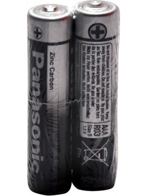 Panasonic R03UE/2S Manganez AAA İnce Kalem Pil (60'lı Paket)