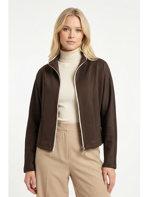 Rays 8384A Ön Şerit Detay Hırka Kahve