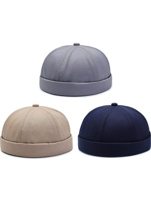 Rupen Kraft 3 Lü Set %100 Pamuk Cap Ayarlanabilir Docker Şapka Yazlık Takke Şapka Retro Şapka Takke Şapka