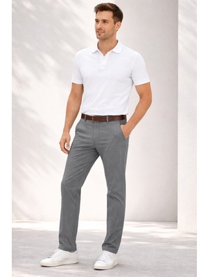 Varetta Erkek Gri Yazlık Kot Pantolon Klasik Kesim İtalyan Yandan Cepli