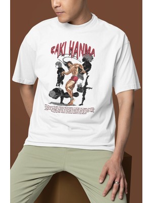 Sevbano Tasarım Baki Hanma Baki Wiki Baskılı Unisex Oversize Anime Dizi Karakter Tişört