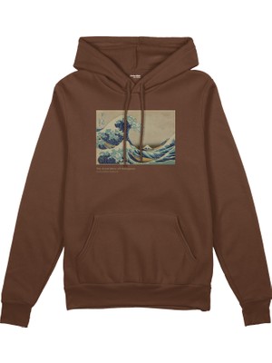 The Lucid Lab Kanagawa Oki Nami Ura Oversize Hoodie - Kahverengi