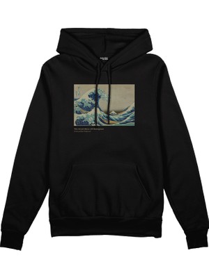 The Lucid Lab Kanagawa Oki Nami Ura Oversize Hoodie - Siyah